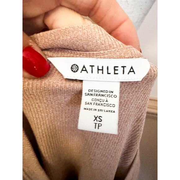 Athleta Long Sleeve Uptempo Ribbed Henley Top Size XS - Picture 5 of 7